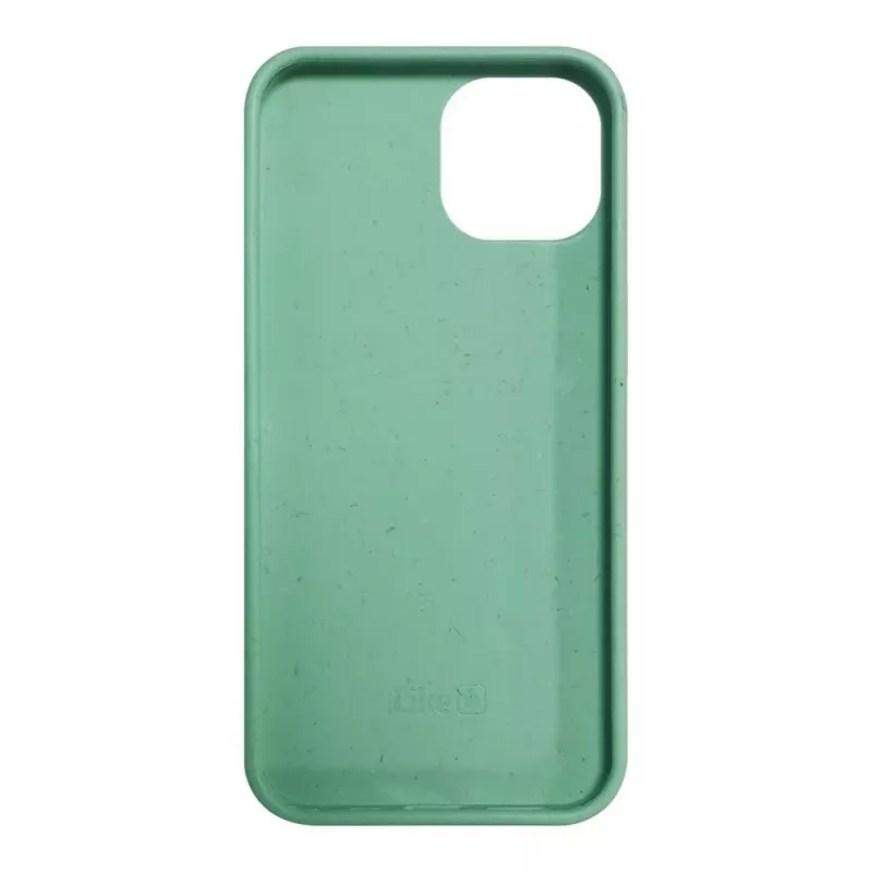 iLike Apple iPhone 14 siliconen-kunststof hoes Eco Print Design bloem groen