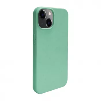 iLike Apple iPhone 14 siliconen-kunststof hoes Eco Print Design bloem groen