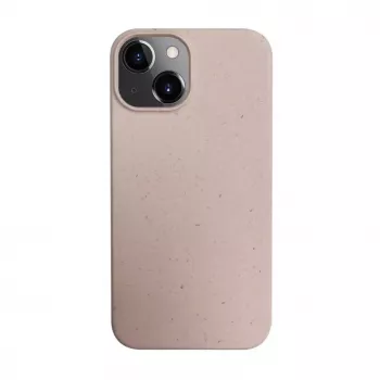 iLike Apple iPhone 14 siliconen-kunststof hoes Eco Print Design beige