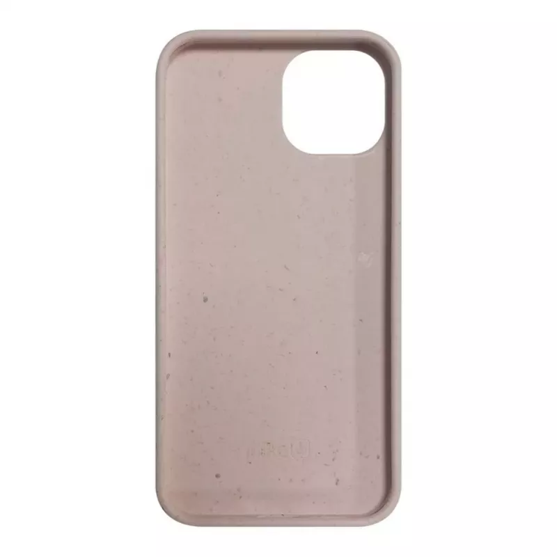 iLike Apple iPhone 14 siliconen-kunststof hoes Eco Print Design beige