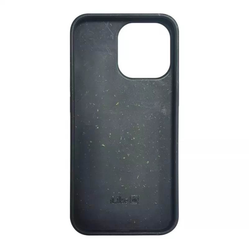 iLike Apple iPhone 14 Pro Max siliconen-kunststof hoes Eco Print Design zwart