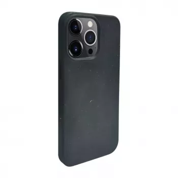 iLike Apple iPhone 14 Pro Max siliconen-kunststof hoes Eco Print Design zwart