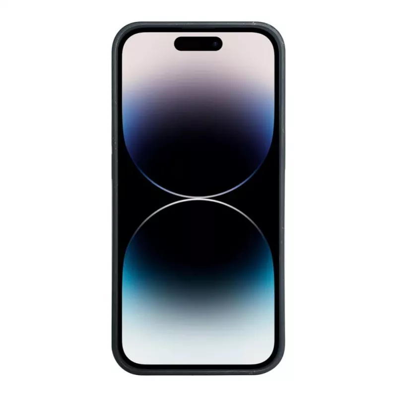 iLike Apple iPhone 14 Pro siliconen-kunststof hoes Eco Print Design zwart