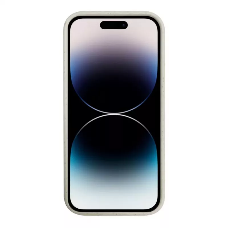 iLike Apple iPhone 14 Pro siliconen-kunststof hoes Eco Print Design wit