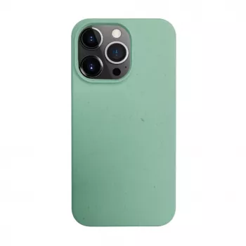 iLike Apple iPhone 14 Pro siliconen-kunststof hoes Eco Print Design bloem groen