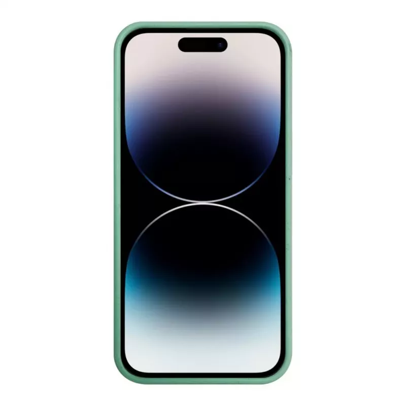 iLike Apple iPhone 14 Pro siliconen-kunststof hoes Eco Print Design bloem groen