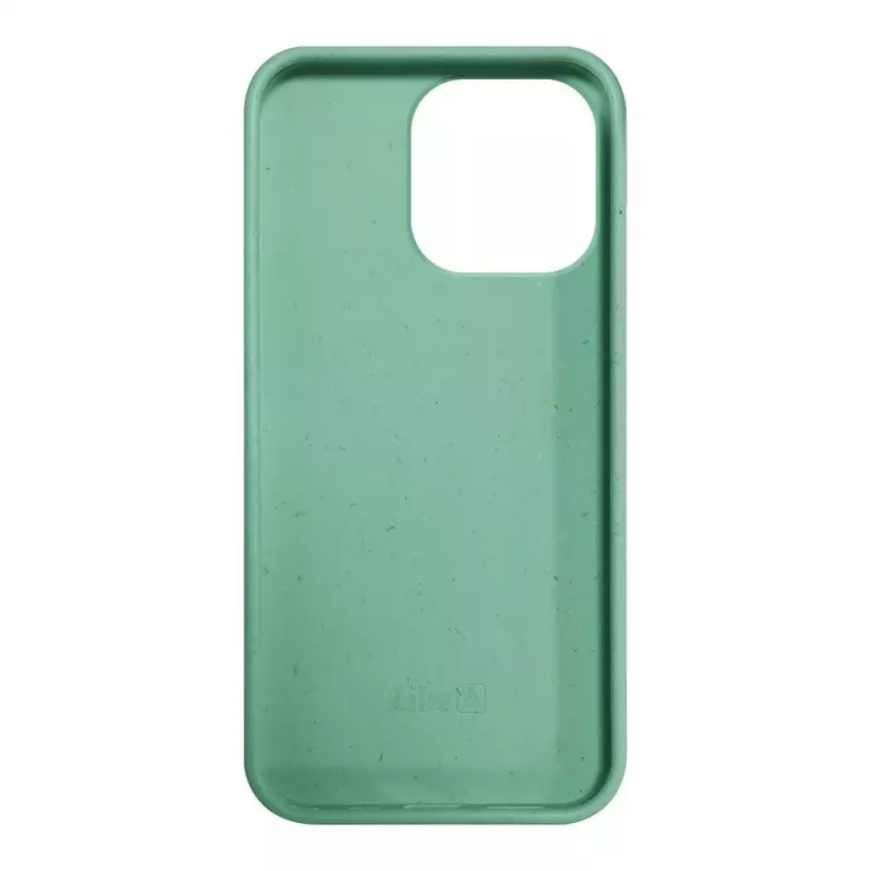 iLike Apple iPhone 14 Pro siliconen-kunststof hoes Eco Print Design bloem groen