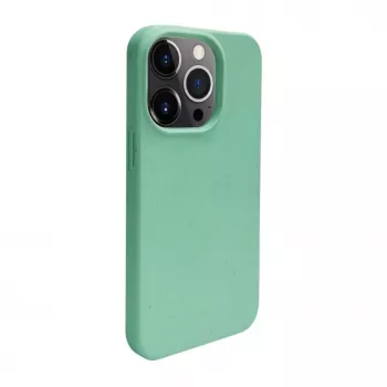 iLike Apple iPhone 14 Pro siliconen-kunststof hoes Eco Print Design bloem groen
