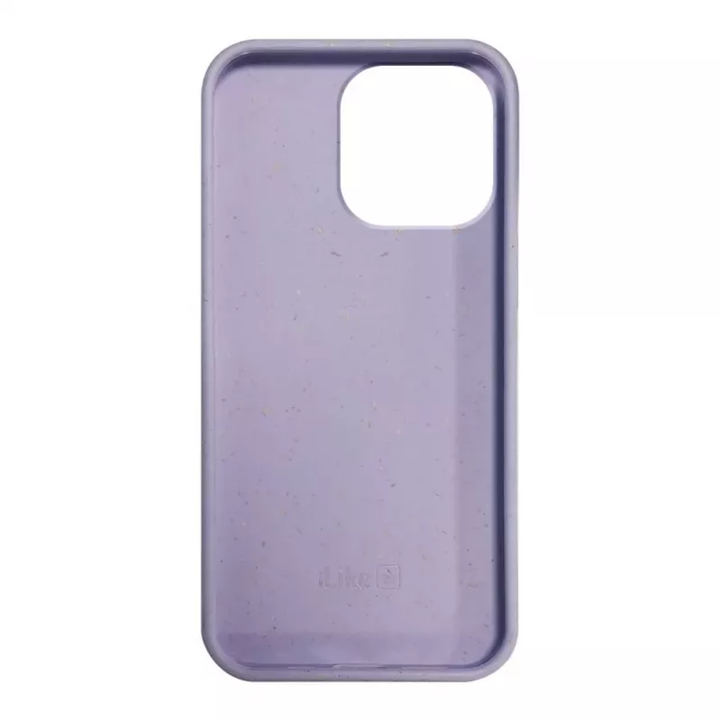 iLike Apple iPhone 14 Pro siliconen-kunststof hoes Eco Print Design bloem lila