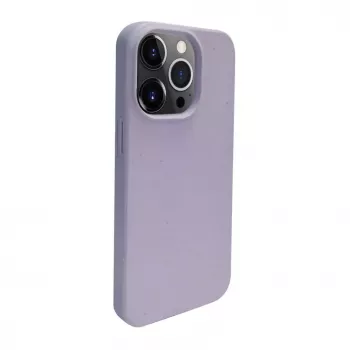 iLike Apple iPhone 14 Pro siliconen-kunststof hoes Eco Print Design bloem lila