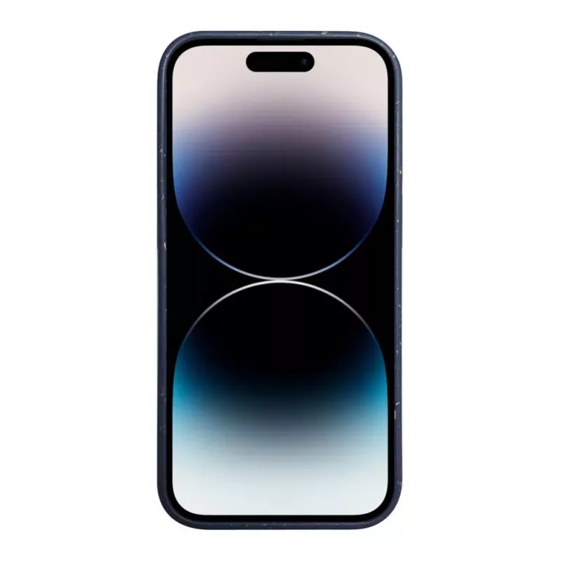 iLike Apple iPhone 14 Pro siliconen-kunststof hoes Eco Print Design blauw