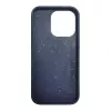iLike Apple iPhone 14 Pro Max siliconen-kunststof hoes Eco Print Design blauw