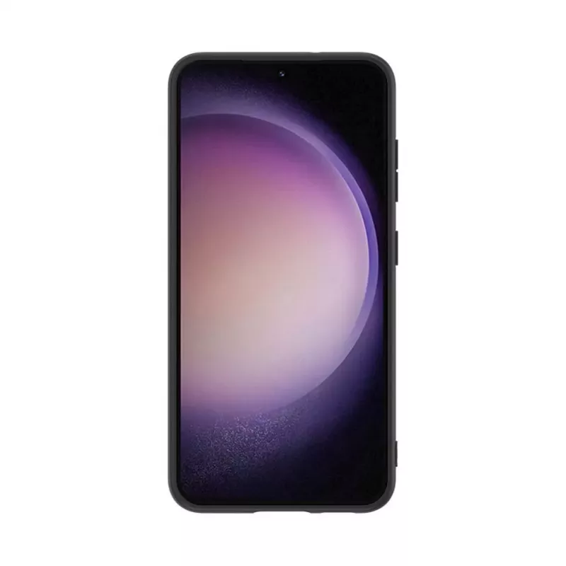 iLike Samsung Galaxy S23 kunstleer achterkanthoes zwart