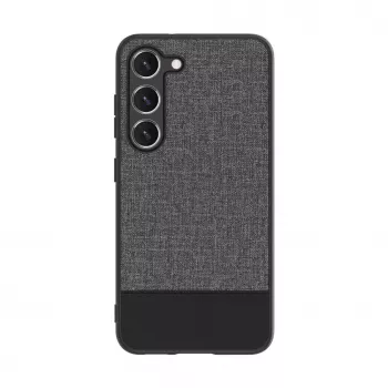 iLike Samsung Galaxy S23 Plus Plastic Leather Back Cover grijs