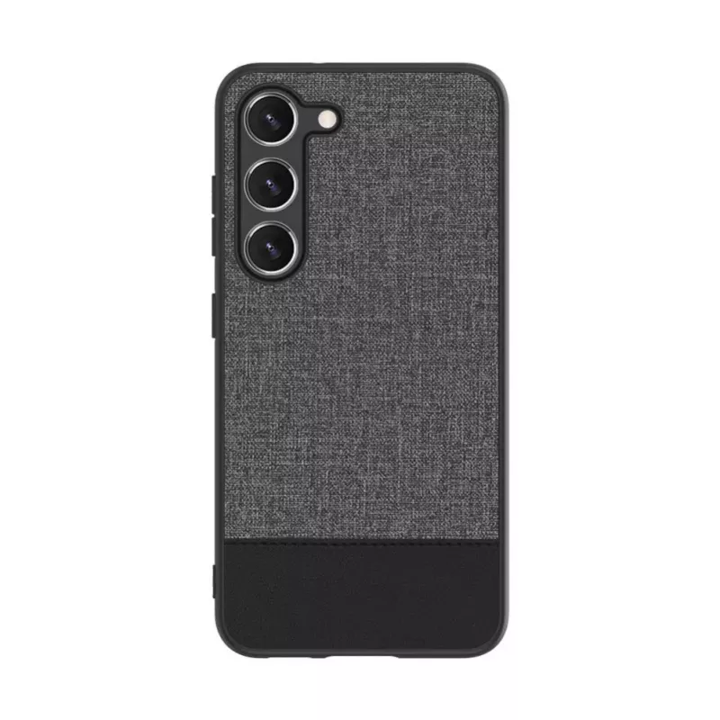 iLike Samsung Galaxy S23 Plus Plastic Leather Back Cover grijs