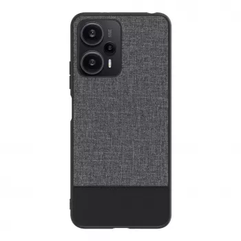 iLike Xiaomi Redmi Note 12 / Poco X5 Plastic Leather Back Cover grijs