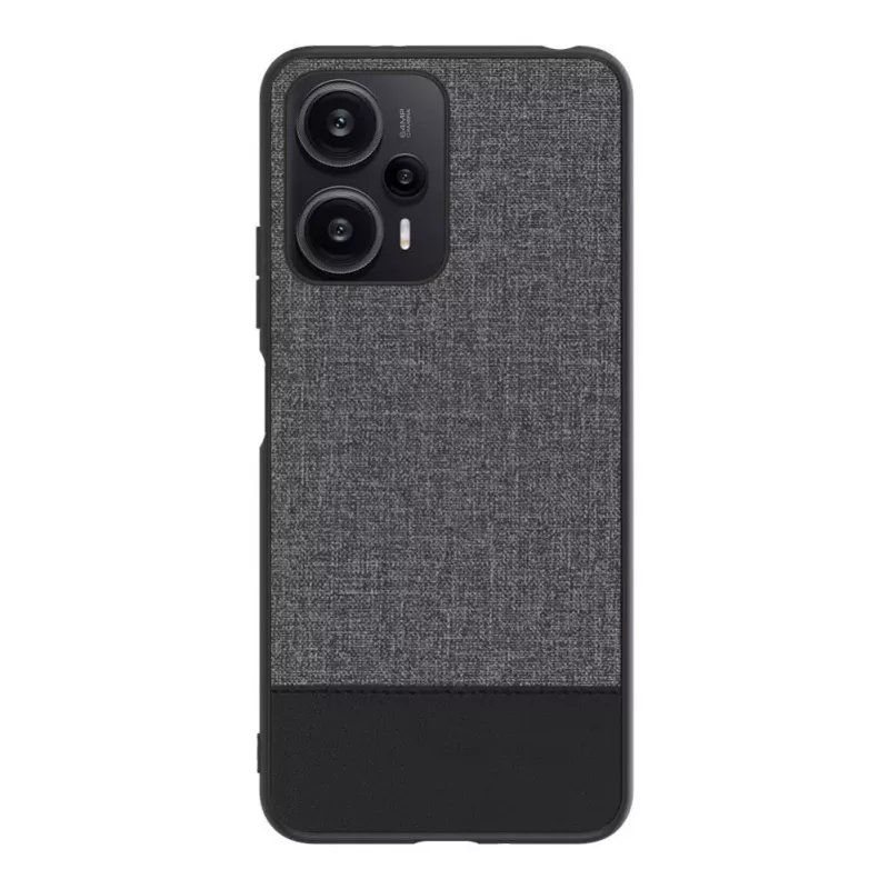 iLike Xiaomi Redmi Note 12 / Poco X5 Plastic Leather Back Cover grijs