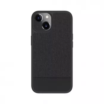 iLike Apple iPhone 14 Plastic Leather Back Cover zwart