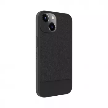 iLike Apple iPhone 14 Plastic Leather Back Cover zwart