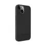 iLike Apple iPhone 14 Plastic Leather Back Cover zwart