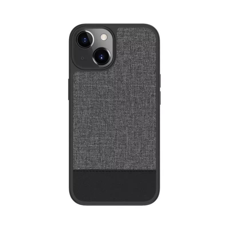 iLike Apple iPhone 14 Plastic Leather Back Cover grijs