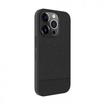 iLike Apple iPhone 14 Pro Plastic Leather Back Cover zwart