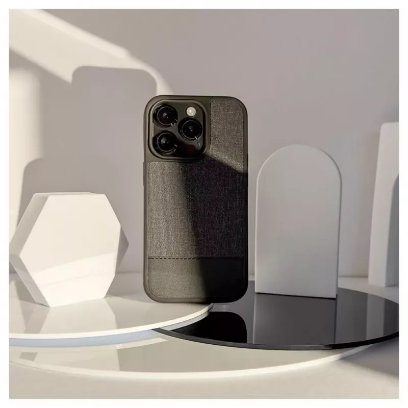 iLike Apple iPhone 14 Pro Plastic Leather Back Cover grijs