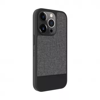 iLike Apple iPhone 14 Pro Plastic Leather Back Cover grijs