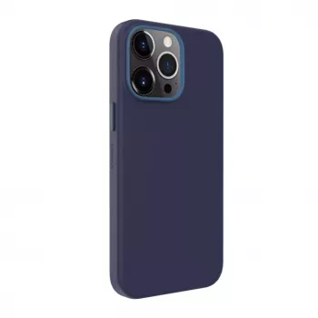 Evelatus Apple iPhone 13 Pro Echtleren hoesje met MagSafe Blauw