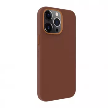 EVELATUS Apple iPhone 13 Pro Max Echtleren hoesje met MagSafe Bruin