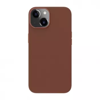Evelatus Apple iPhone 14 Echtleren hoesje met MagSafe Bruin