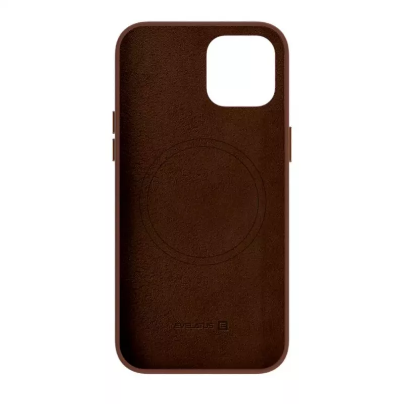 Evelatus Apple iPhone 14 Echtleren hoesje met MagSafe Bruin