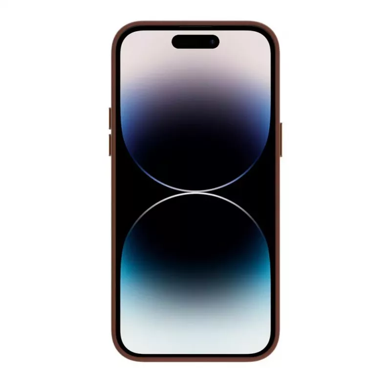 Evelatus Apple iPhone 14 Pro Echtleren hoesje met MagSafe Bruin