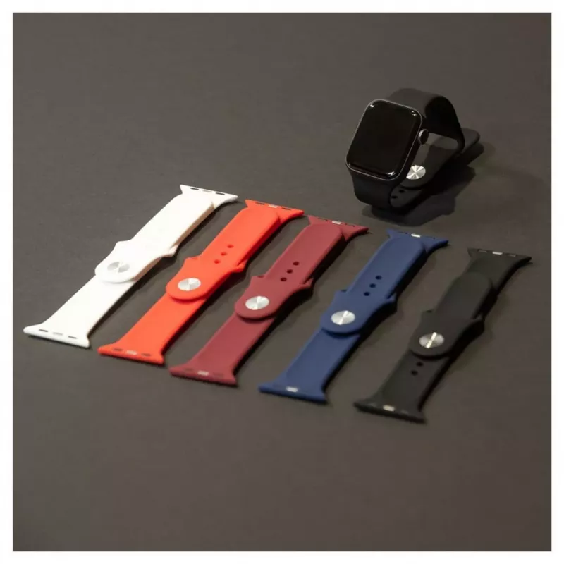 Evelatus Apple Watch 38/40/41mm Siliconen Loop Horlogebandje (110mm S/M) wit