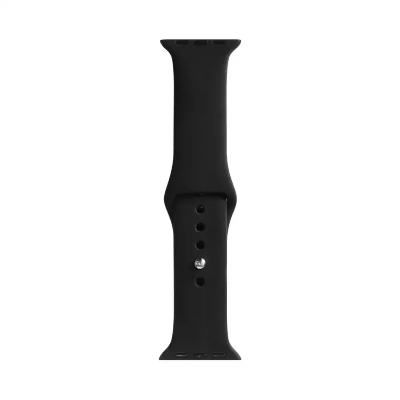 Evelatus Apple Watch 42/44/45mm Siliconen Loop Armband (S/M 110mm) zwart