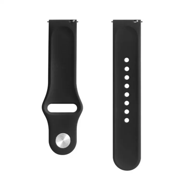 Evelatus 20mm Siliconen Loop Horlogeband (S/M 110mm) zwart