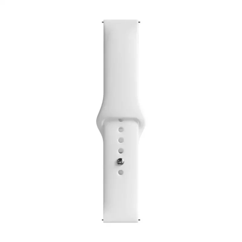 Evelatus 20mm Siliconen Loop Horlogeband (S/M 110mm) wit