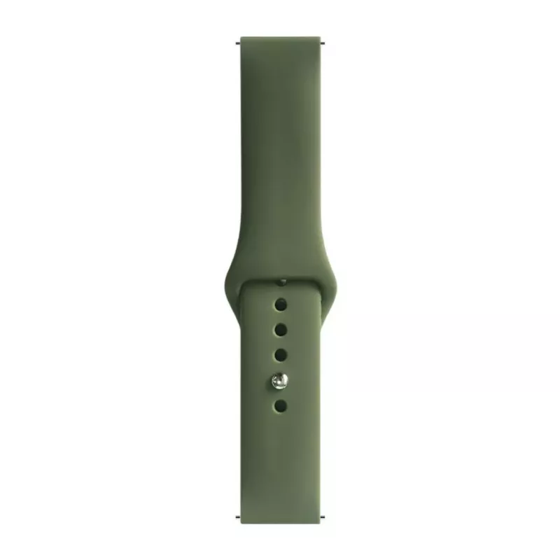 Evelatus 20mm Siliconen Loop Horlogeband (S/M 110mm) olijfgroen