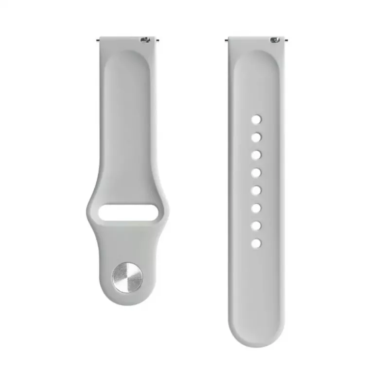 Evelatus 20mm Siliconen Loop Horlogeband (S/M 110mm) grijs
