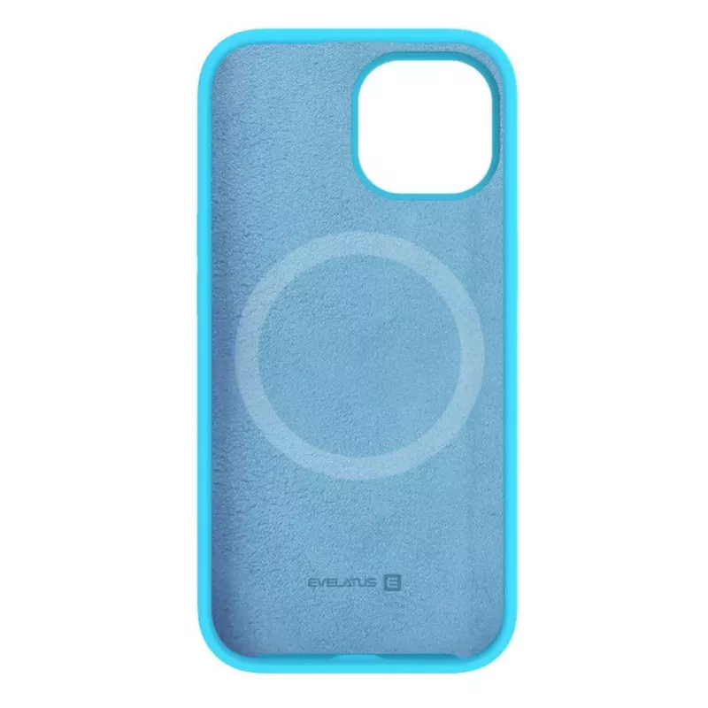 Evelatus Apple iPhone 15 Premium MagSafe Soft Touch silicone case cyaanblauw