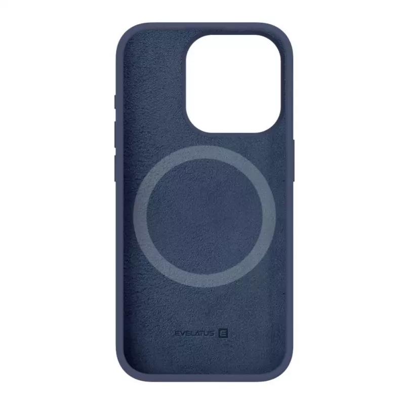 Evelatus Apple iPhone 15 Pro premium MagSafe soft touch silicone hoesje Midnight Blue