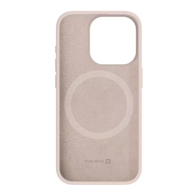 Evelatus Apple iPhone 15 Pro premium MagSafe soft touch silicone hoesje Pink Sand