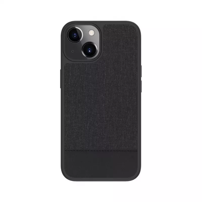 Evelatus Apple iPhone 15 Plus Plastic Leather MagSafe back cover zwart