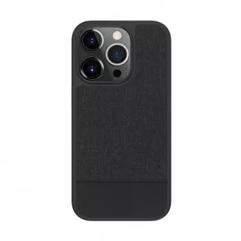 Evelatus Apple iPhone 15 Pro Plastic Leather MagSafe back cover zwart