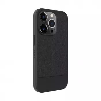 Evelatus Apple iPhone 15 Pro Plastic Leather MagSafe back cover zwart