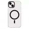 Evelatus Apple iPhone 15 Plus clear case PC+TPU met MagSafe transparant zwart
