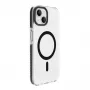 Evelatus Apple iPhone 15 Plus clear case PC+TPU met MagSafe transparant zwart
