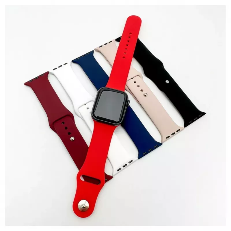 Evelatus Watch 38/40/41mm silicone Loop horlogebandje (132mm M/L) rood