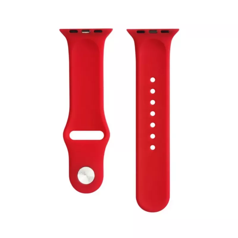 Evelatus Apple Watch 42/44/45mm silicone Loop horlogebandje (140mm M/L) rood