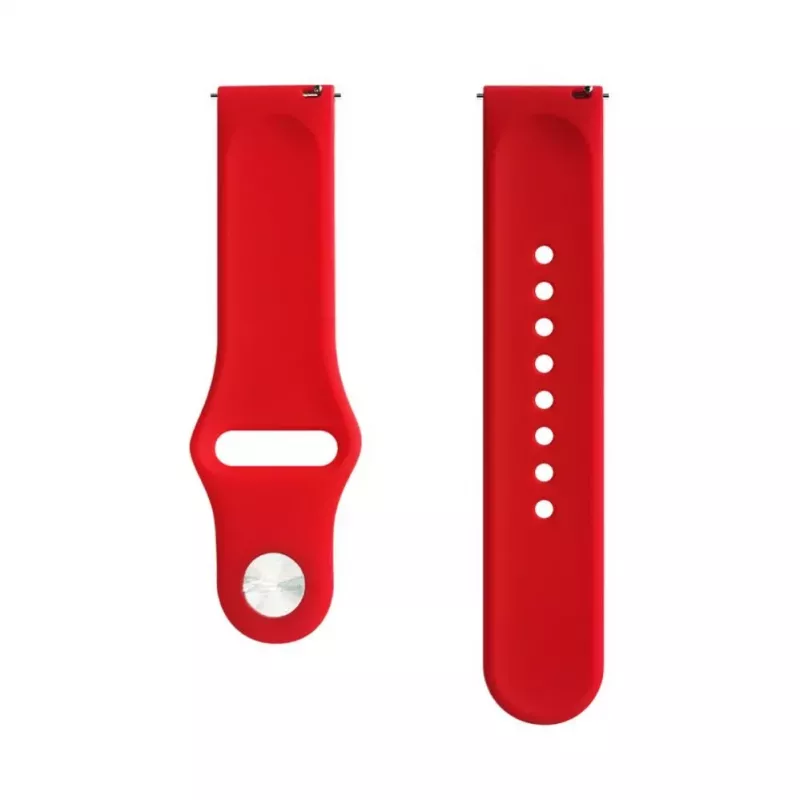 Evelatus Watch 20mm silicone Loop horlogebandje (130mm M/L) rood